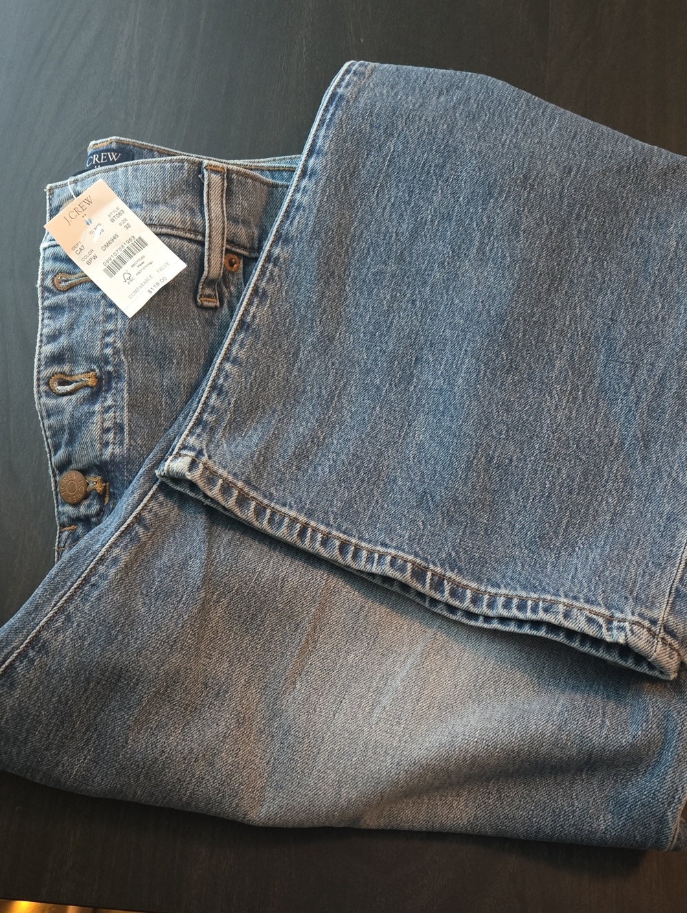 NWT J. Crew Full Length Wide Leg Jeans Sz 32